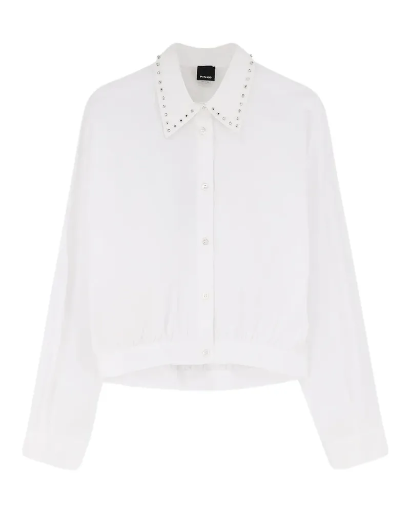 Pinko Cropped-Hemd - Weiß Weiß
