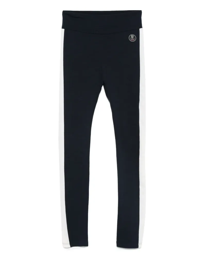 WE NORWEGIANS Leggings mit Logo-Patch - Blau Blau