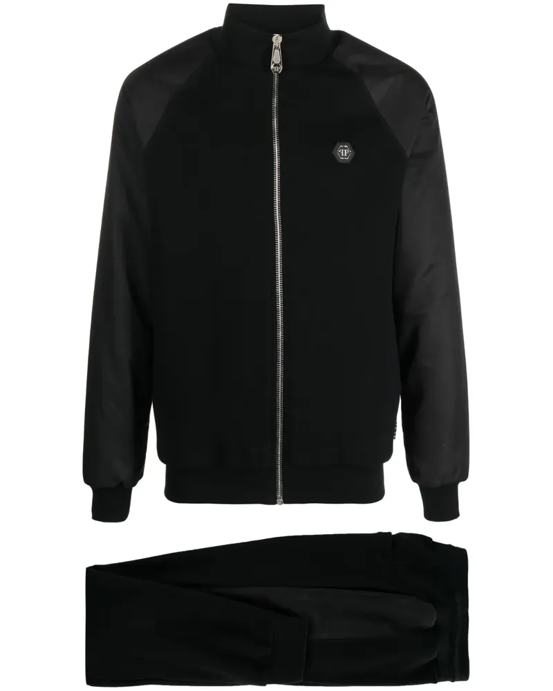 Philipp Plein Jogginganzug mit Logo-Applikation - Schwarz Schwarz