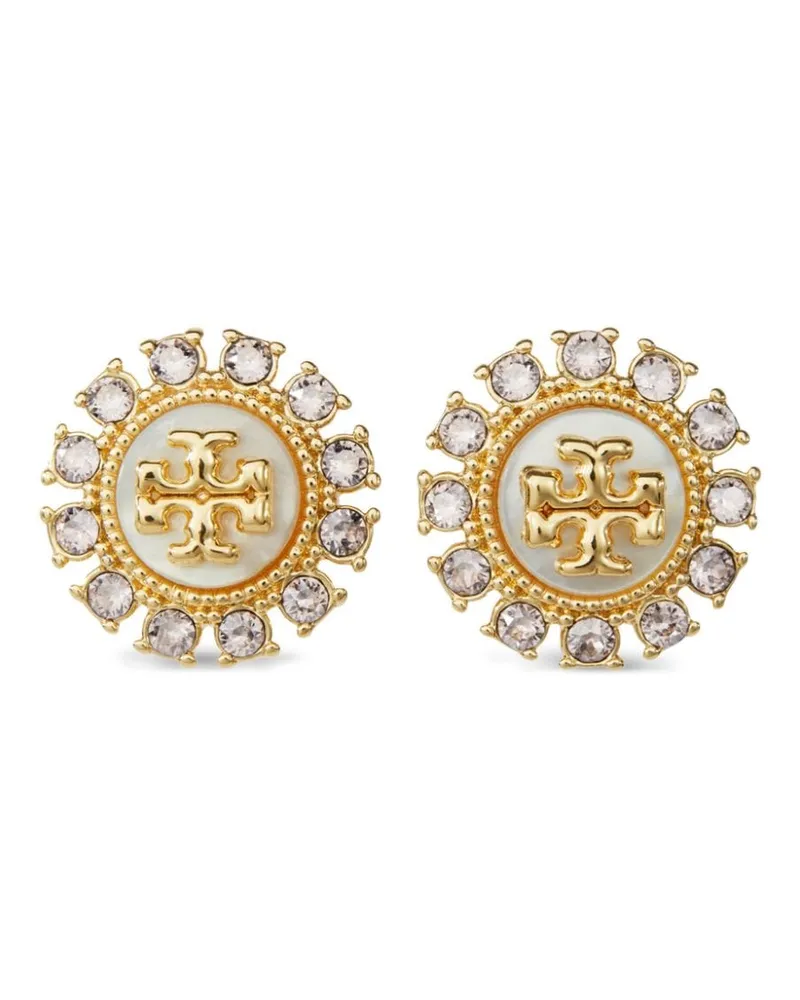 Tory Burch Kira Ohrstecker mit Kristallverzierung - Gold Gold