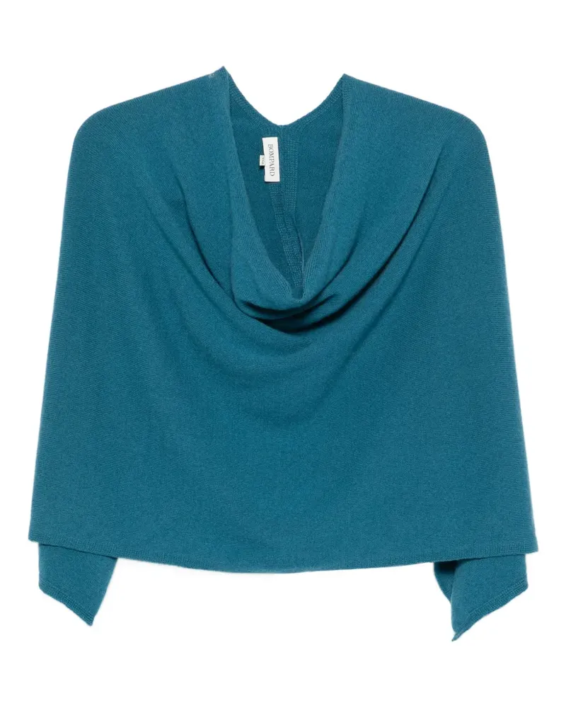 Eric Bompard Poncho aus Kaschmir mit Wasserfallkragen - Blau Blau