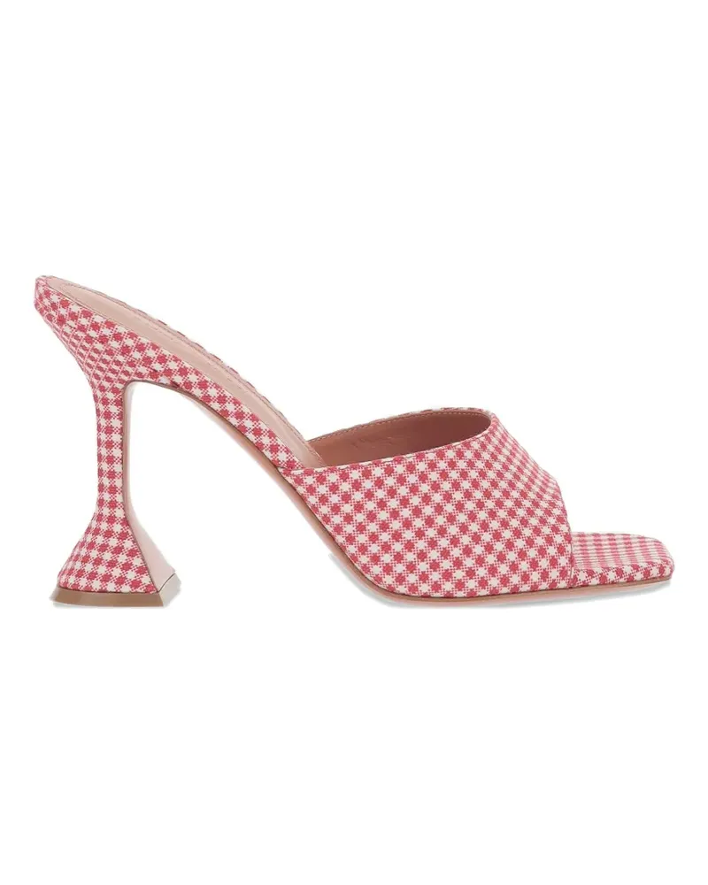 Amina Muaddi Lupita gingham-pattern sandals - Rot Rot