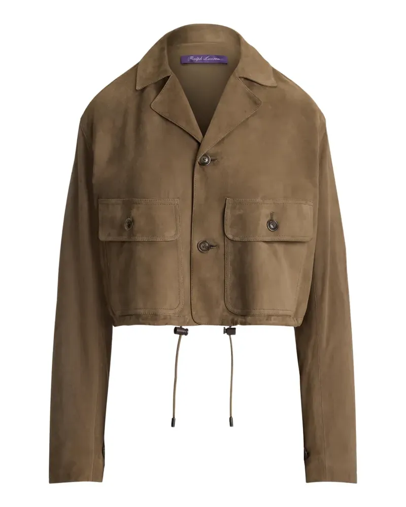Ralph Lauren Cropped-Jacke aus Lammwildleder - Braun Braun