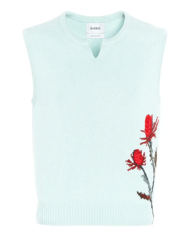 Barrie Ärmelloses Oberteil mit Distelmotiv - Blau Blau