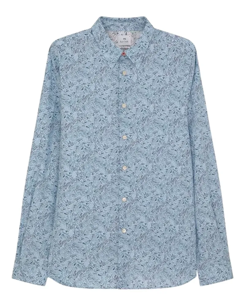 Paul Smith floral-print shirt - Blau Blau