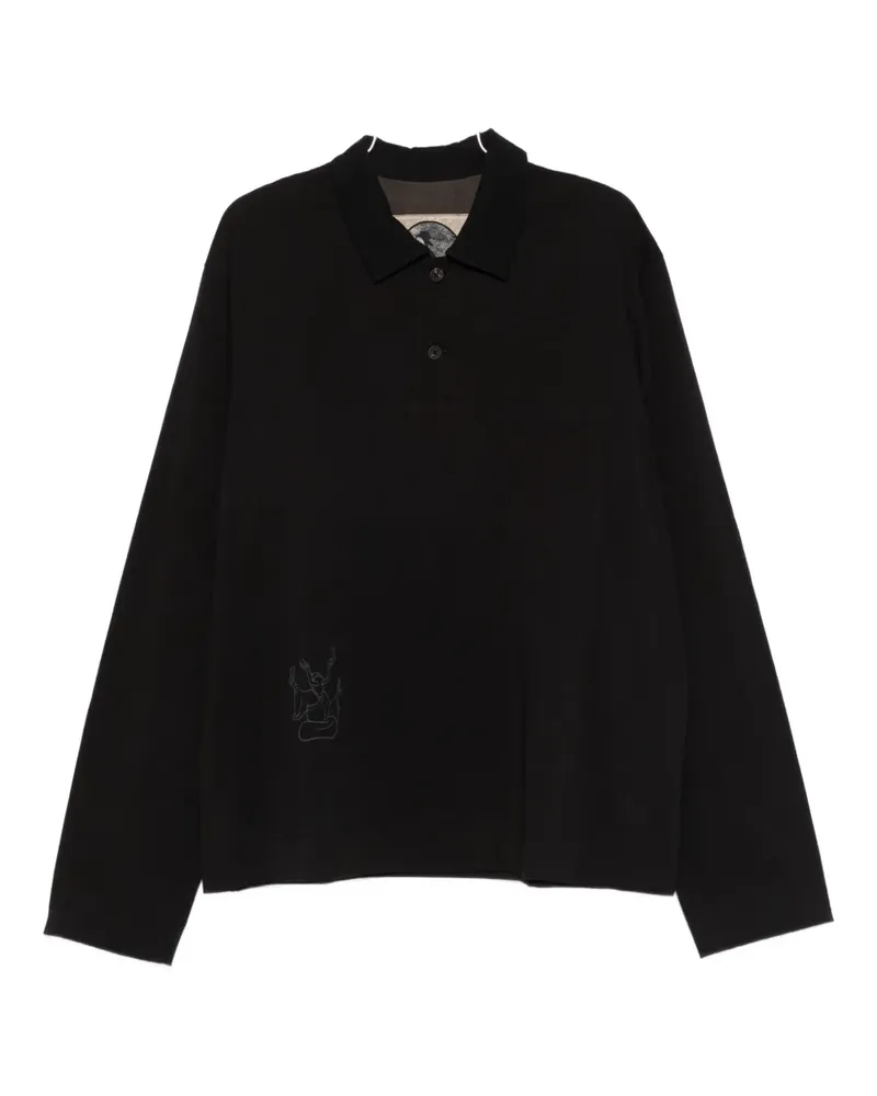 Ziggy Chen Klassisches Poloshirt - Schwarz Schwarz