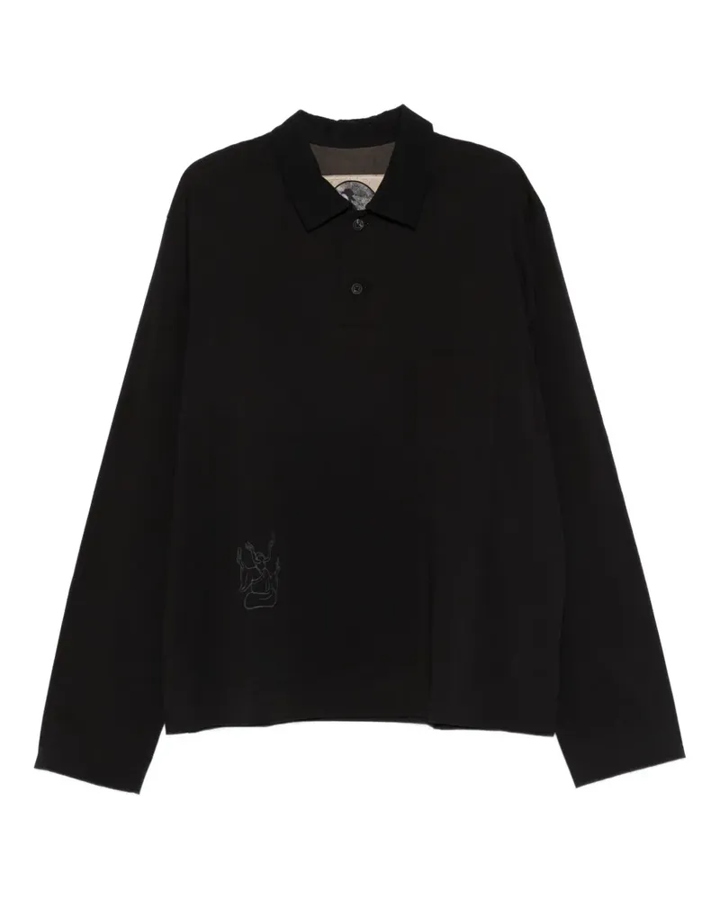 Ziggy Chen Klassisches Poloshirt - Schwarz Schwarz