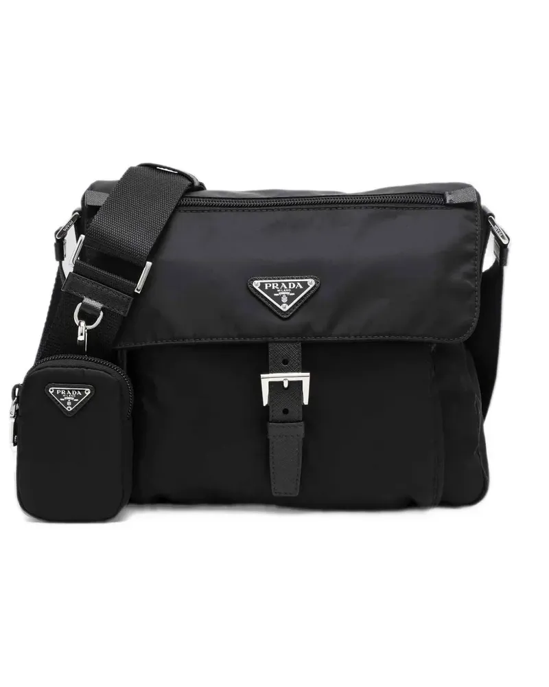 Prada Schultertasche aus Re-Nylon - Schwarz Schwarz