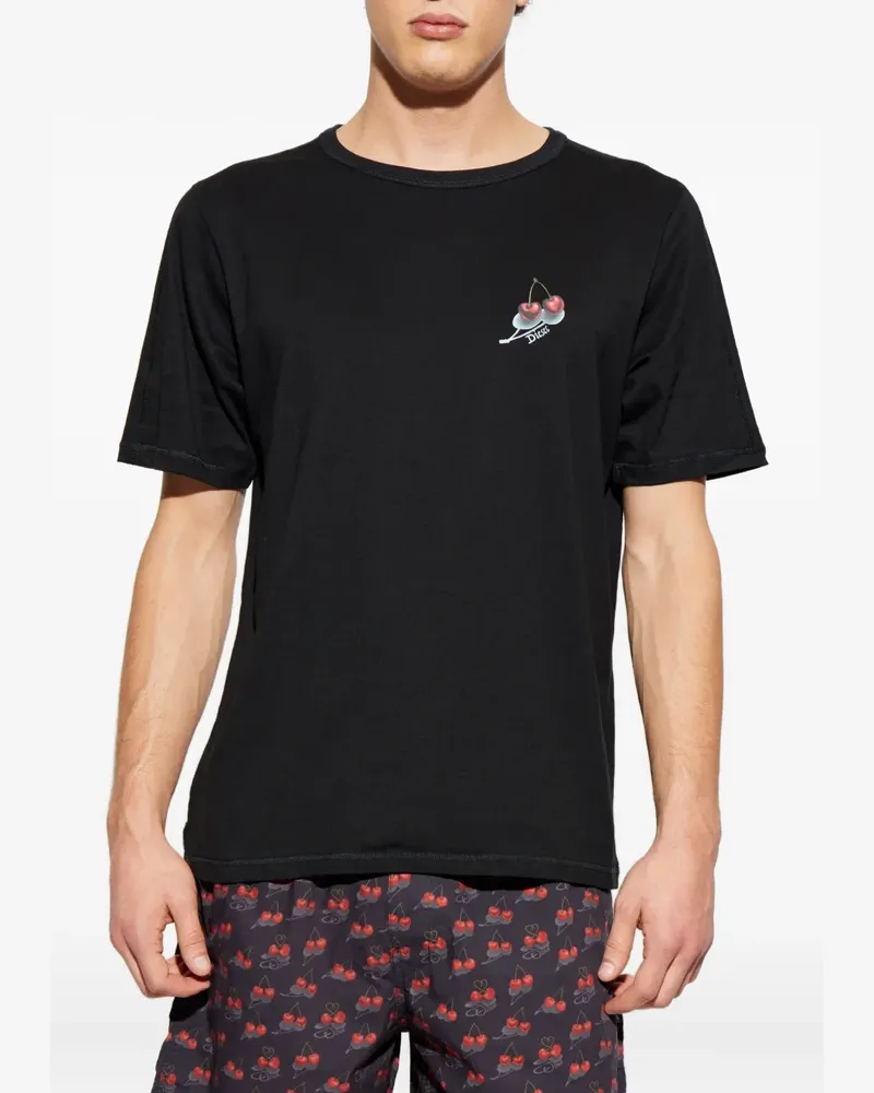 Diesel Kit-James cherry-print pajama set - Schwarz Schwarz