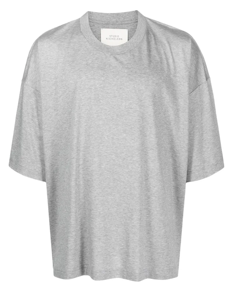 Studio Nicholson T-Shirt im Oversized-Look - Grau Grau