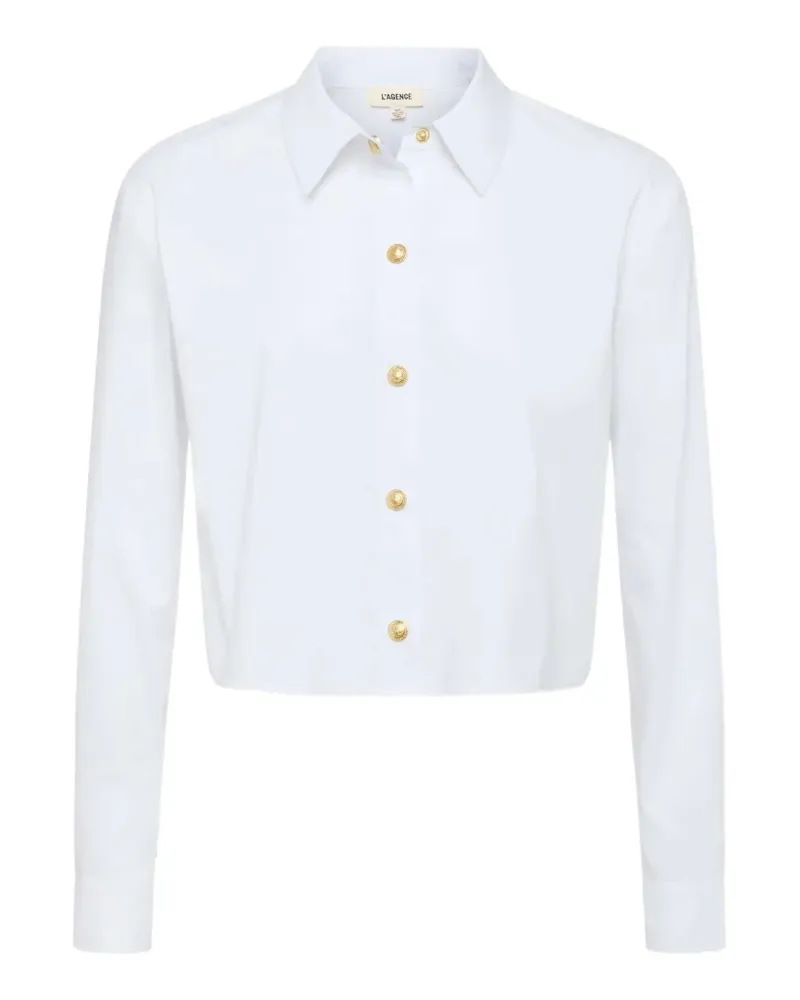 L'Agence Cosette crop shirt - Weiß Weiß