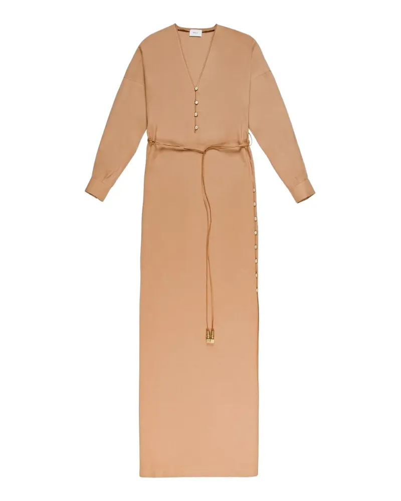 Bally Maxikleid mit V-Ausschnitt - Nude Nude