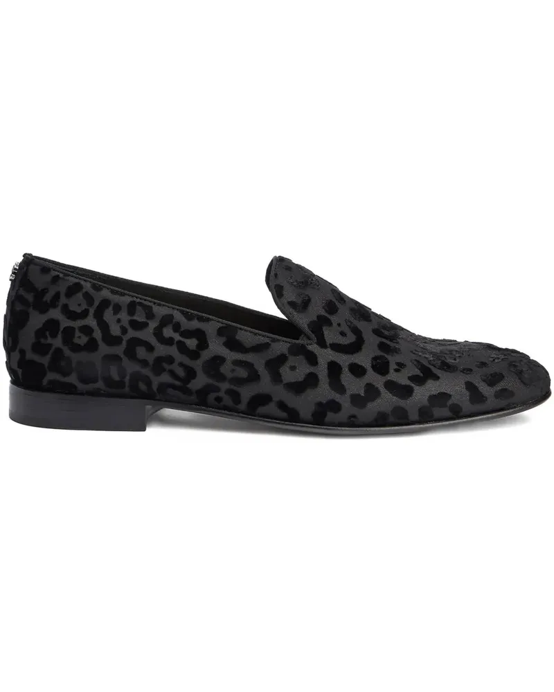 Roberto Cavalli leopard loafers - Schwarz Schwarz