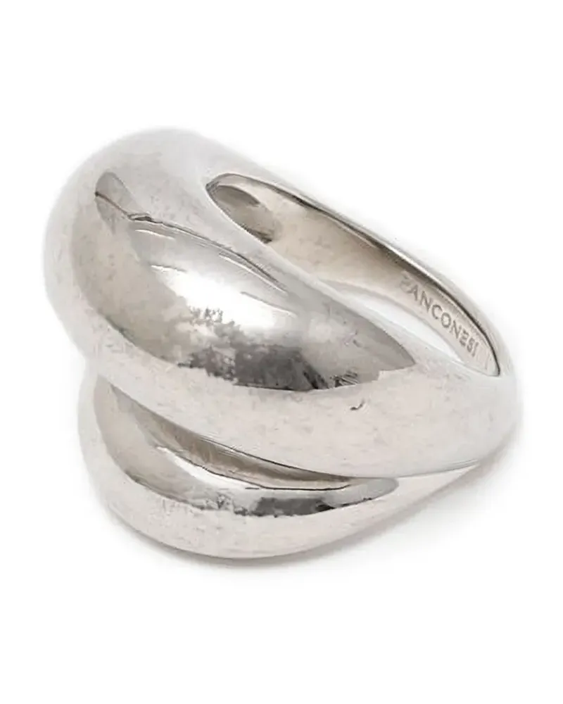 PANCONESI Ring mit doppeltem Band - Silber Silber