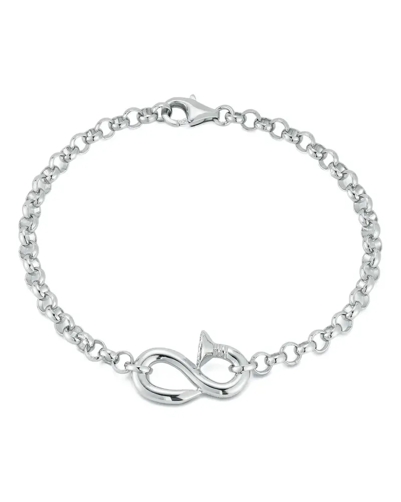 MATEO Bent Nail Armband aus Sterlingsilber Silber