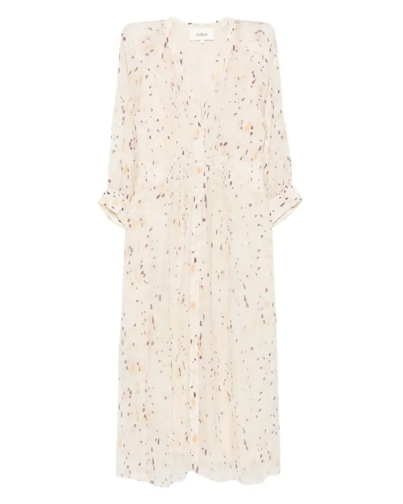 ba&sh Karla Kleid mit Knöpfen - Nude Nude