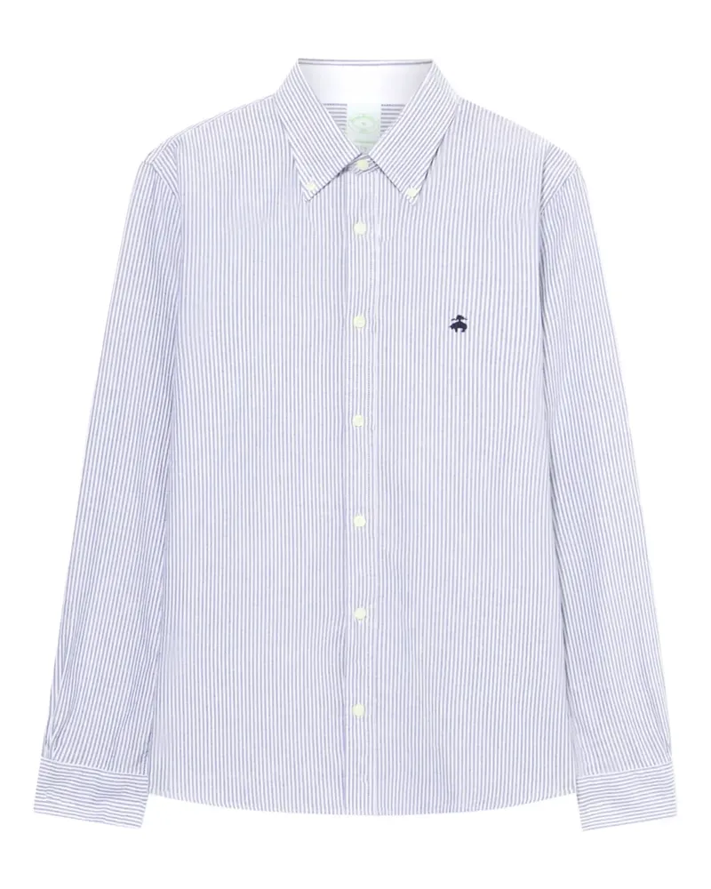 Brooks Brothers Gestreiftes Hemd mit Knopfleiste - Blau Blau