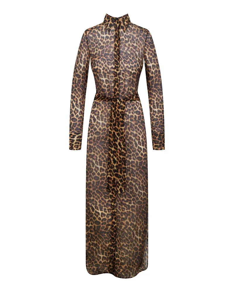 Maison Close leopard-print maxi dress - Braun Braun