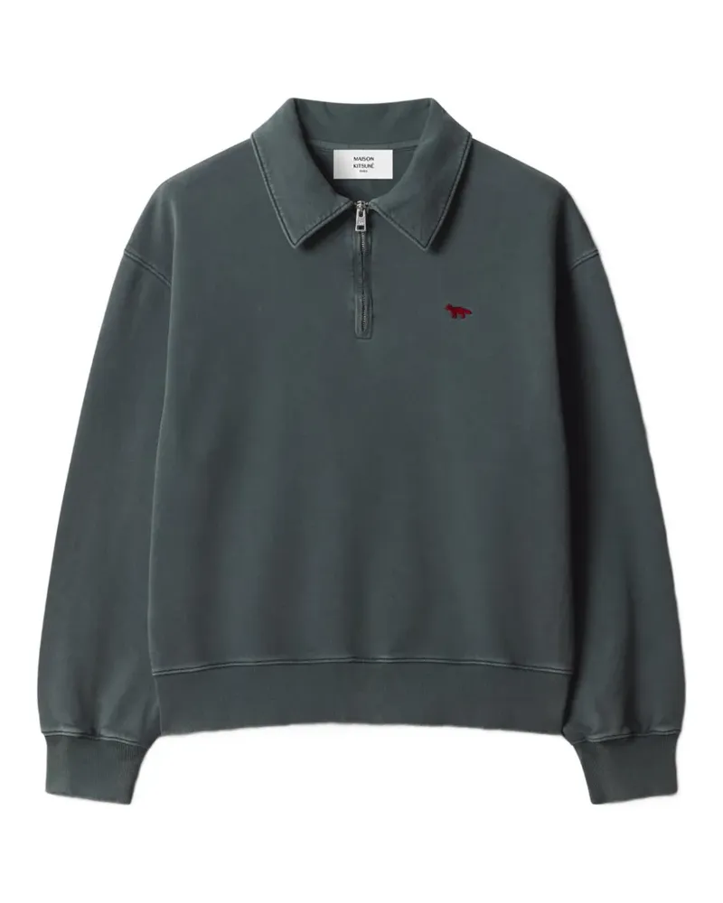 Kitsuné Profile Poloshirt mit Logo-Stickerei - Grau Grau