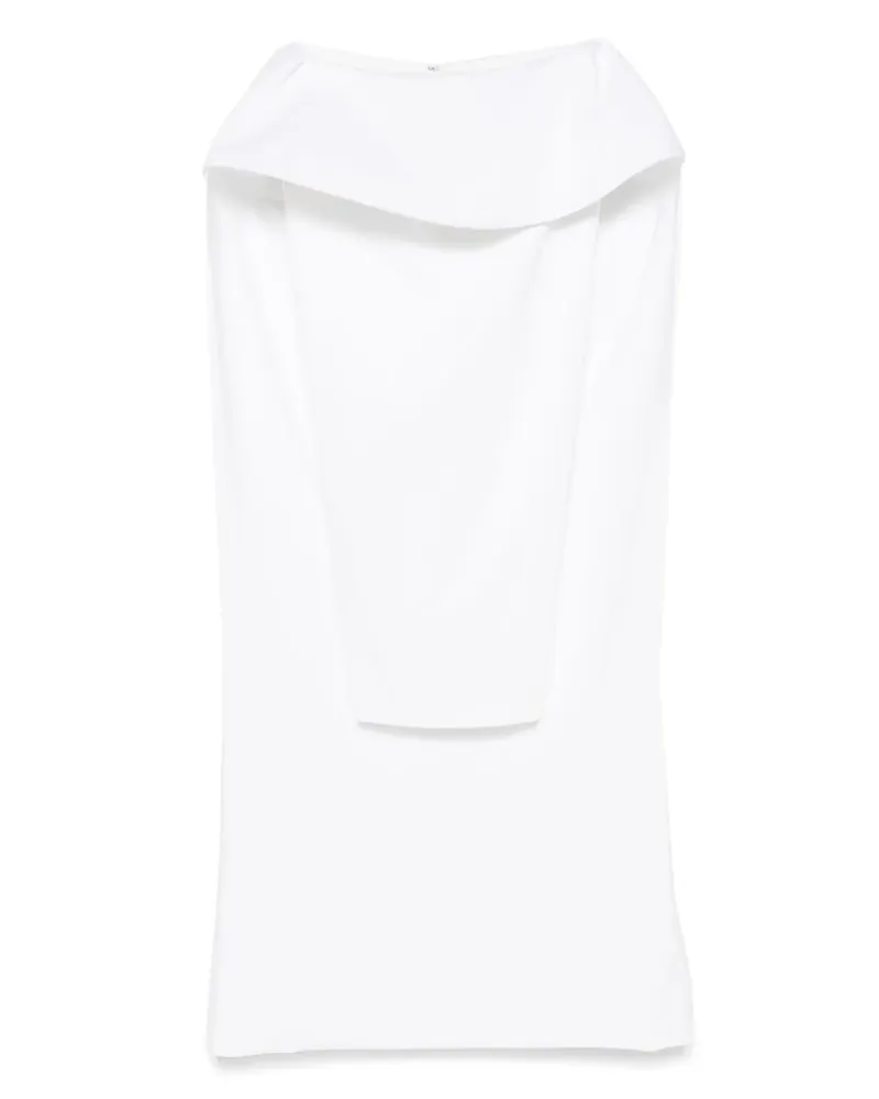 Rowen Rose Midirock mit Schößchen - Weiß Weiß