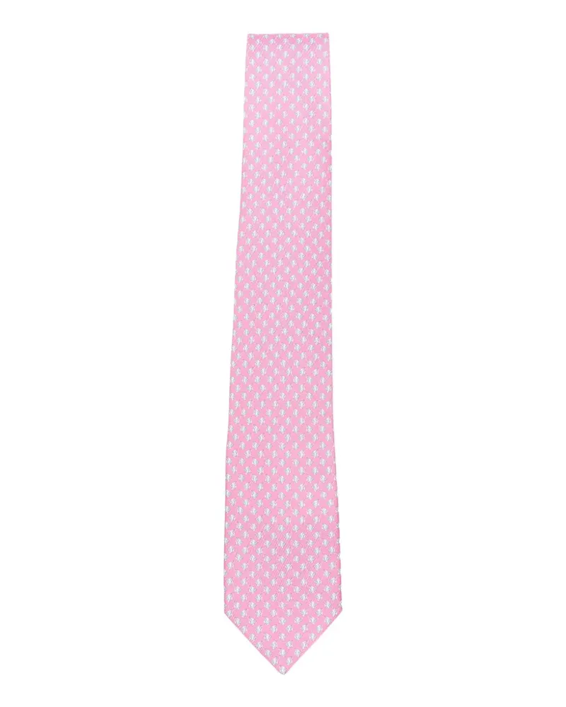Ferragamo Cyrus Gancini fish-print tie - Rosa Rosa