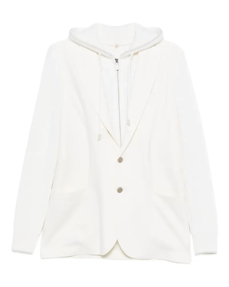 Eleventy Sakko mit Kapuze - Nude Nude