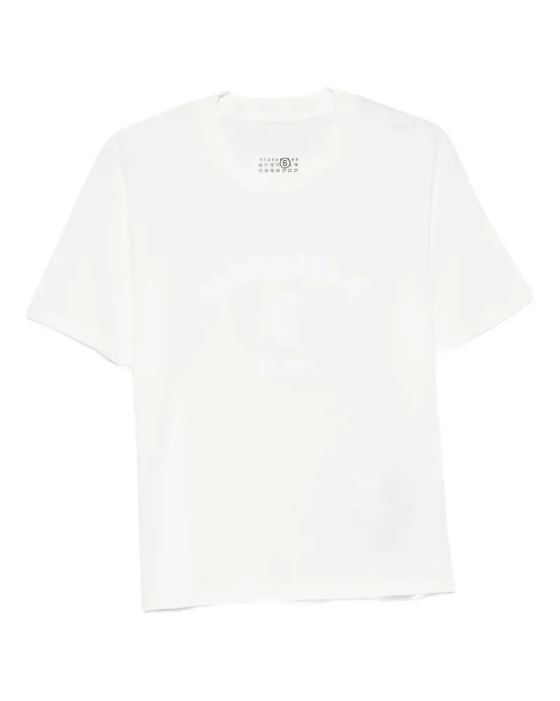 Maison Margiela logo-print short-sleeve T-shirt - Weiß Weiß