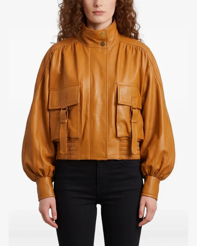 Zimmermann Valiant leather jacket - Braun Braun