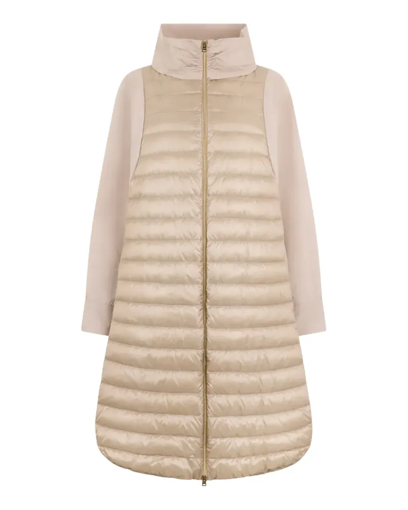 Herno quilted zip-fastening coat - Nude Nude