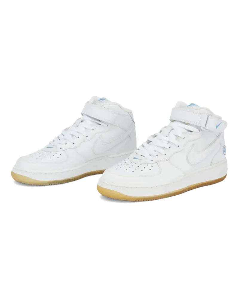 Nike Air Force 1 Mid croc-effect sneakers - Weiß Weiß