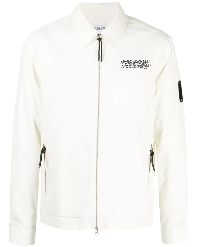 ACW* Hemdjacke mit Logo-Print - Weiß Weiß