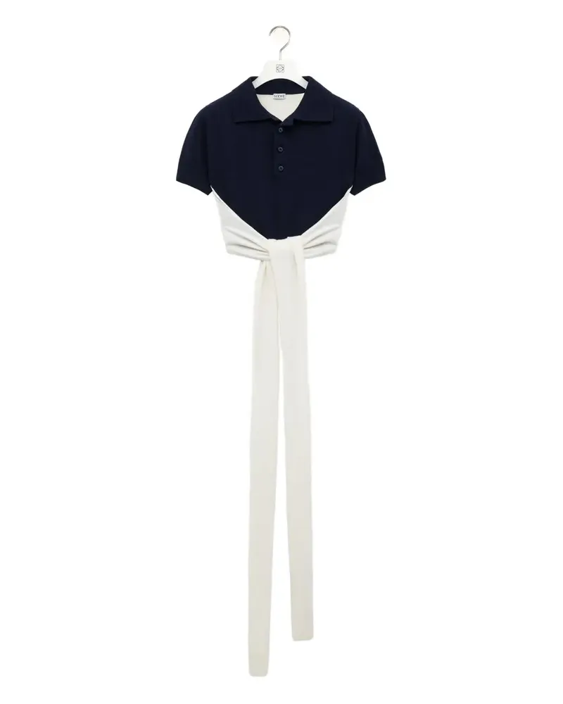Loewe Poloshirt mit Knotendetail - Blau Blau