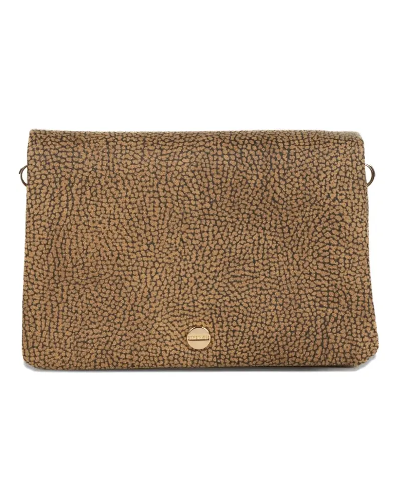 Borbonese mini top-zip screw-stud cross body bag - Braun Braun