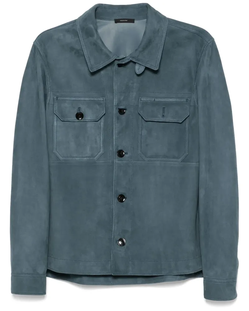 Tom Ford Hemdjacke aus Wildleder - Blau Blau
