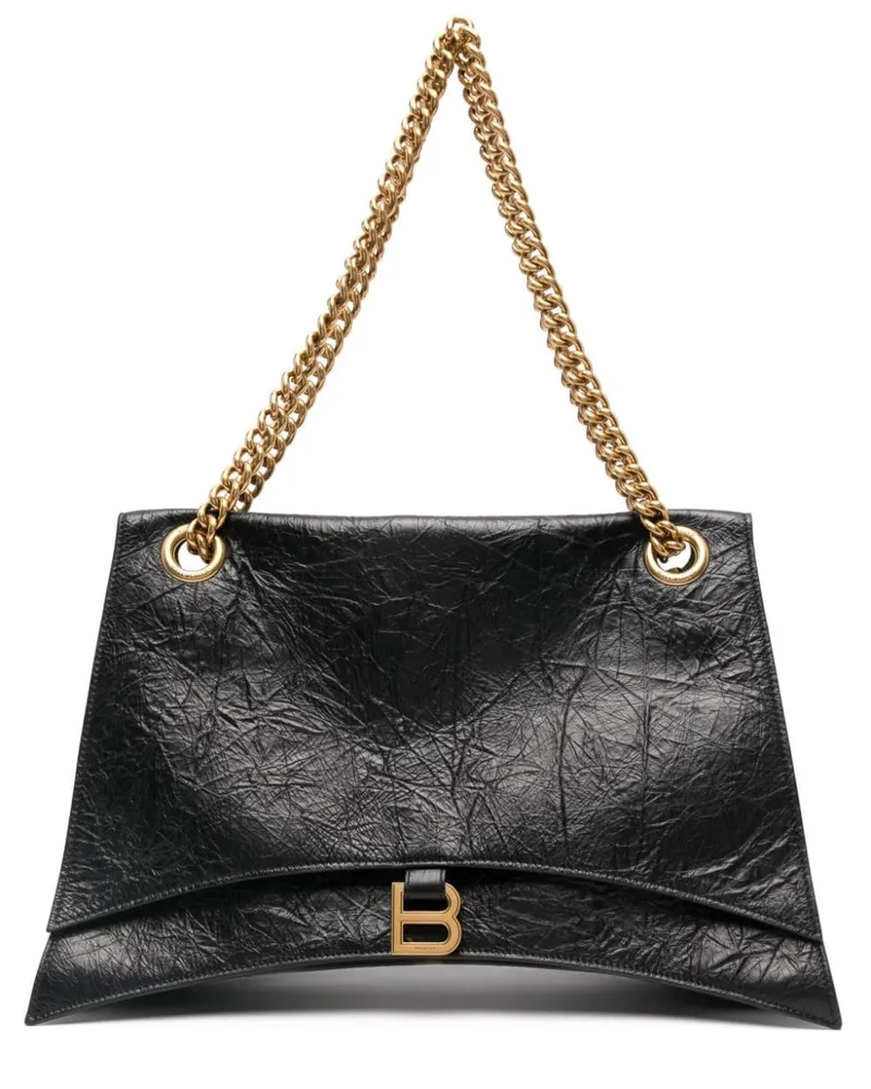 Balenciaga Große Crush Schultertasche - Schwarz Schwarz