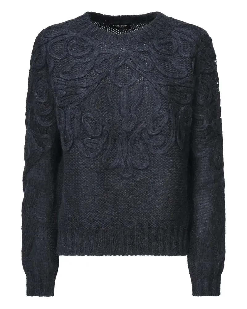Dondup drop-shoulder ribbed-hem sweater - Blau Blau