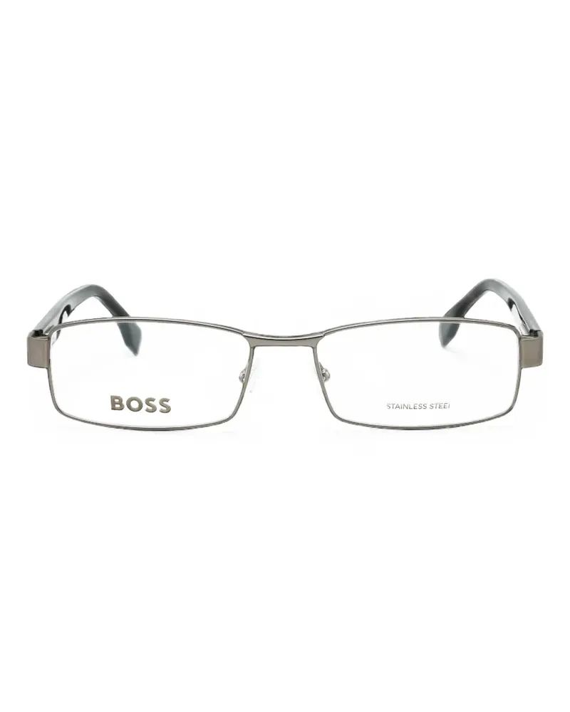 HUGO BOSS rectangle-frame glasses - Grau Grau