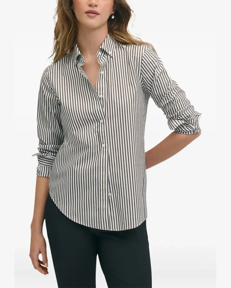 Brooks Brothers Gestreiftes Button-down-Hemd - Schwarz Schwarz