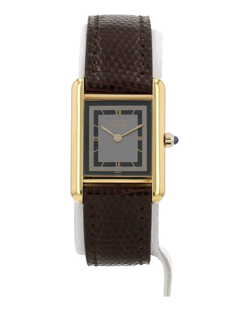 Cartier 1990s Tank Must 30mm watch - Schwarz Schwarz