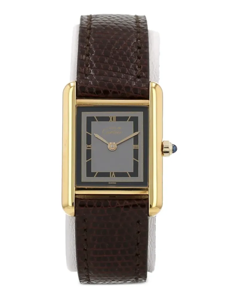 Cartier 1990s Tank Must 30mm watch - Schwarz Schwarz