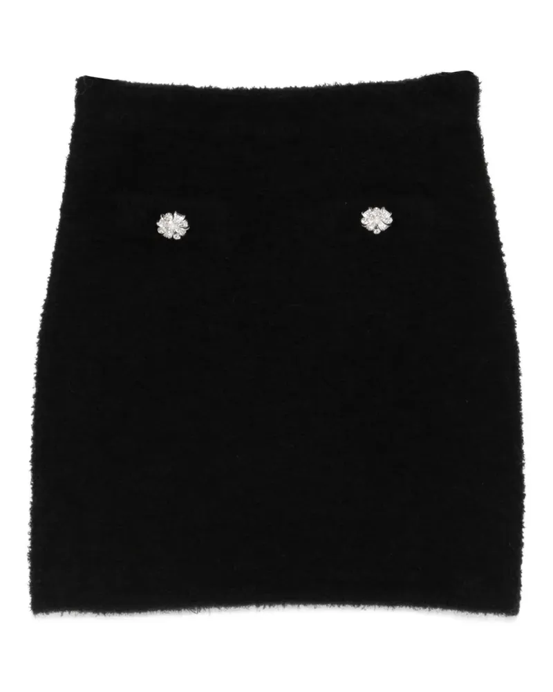 Self-Portrait textured mini skirt - Schwarz Schwarz