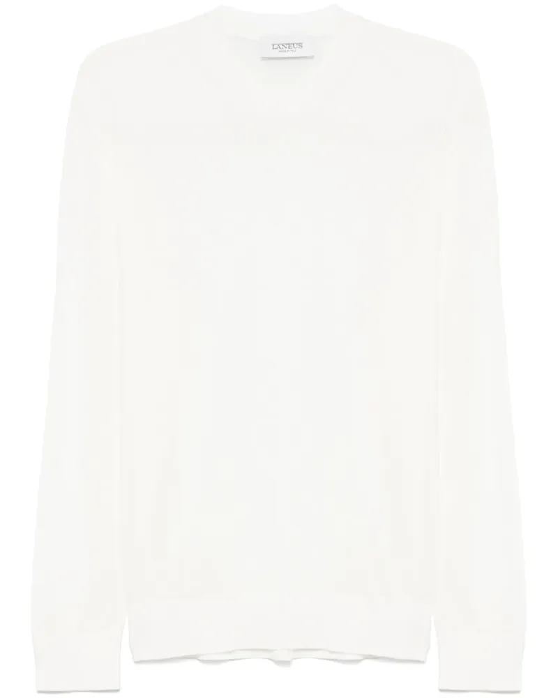 Laneus T-Shirt mit rundem Ausschnitt - Weiß Weiß