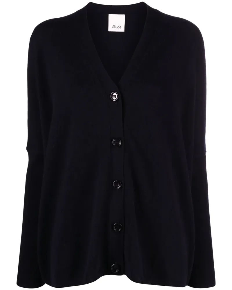 ALLUDE Cardigan mit V-Ausschnitt - Blau Blau
