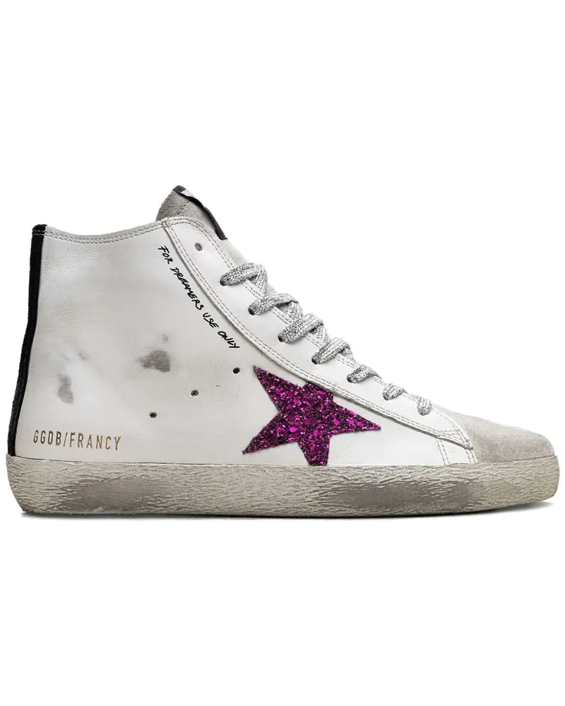 Golden Goose Francy High "For Dreamers Use Only" Sneakers - Weiß Weiß