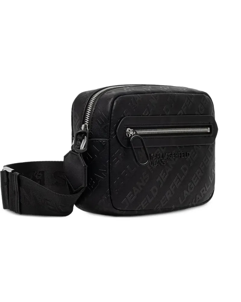 Karl Lagerfeld logo-embossed belt bag - Schwarz Schwarz