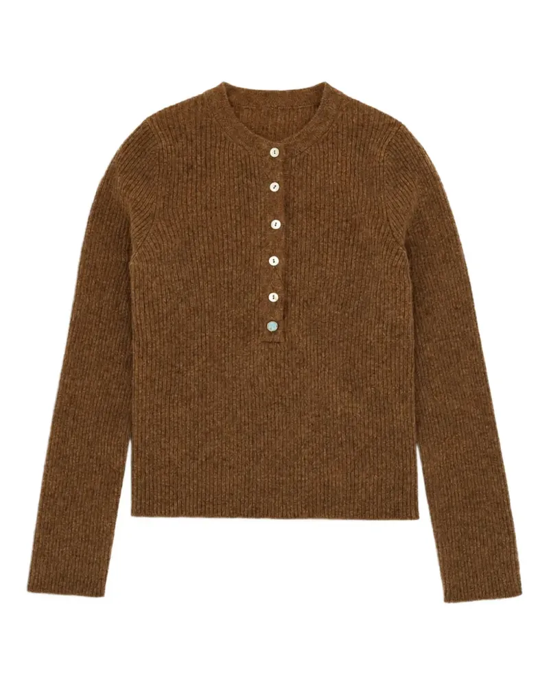 Fortela Lou Pullover aus geripptem Strick - Braun Braun