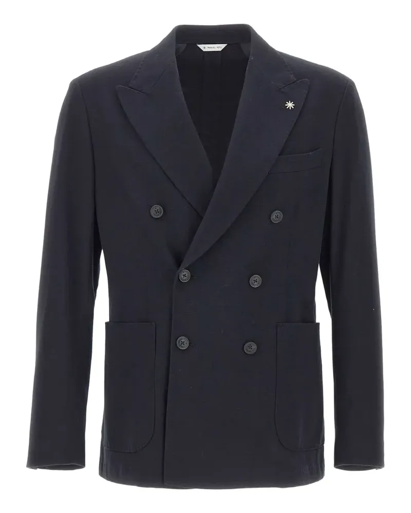 Manuel Ritz double-breasted blazer - Blau Blau