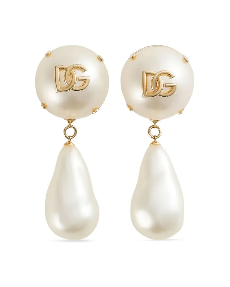 Dolce & Gabbana Ohrringe mit DG - Gold Gold