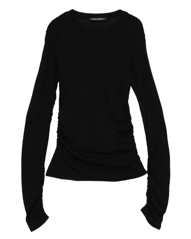 Our Legacy Klassisches Langarmshirt - Schwarz Schwarz