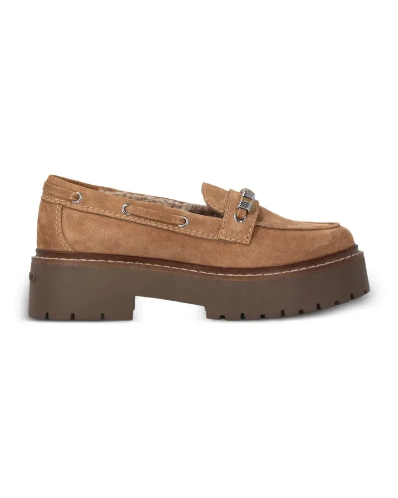 Pinko Loafer mit Logo-Verzierung - Nude Nude
